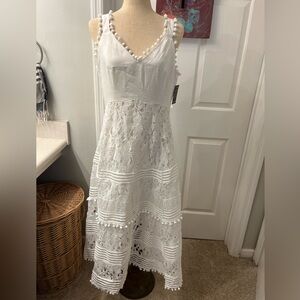 NWT Boston Proper Mixed Media Pom Dress